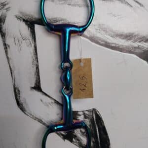 Wędzidło podwójnie łamane, Rainbow oliwka, 12,5 cm